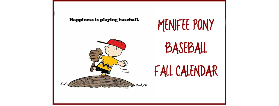 Fall Season Calendar